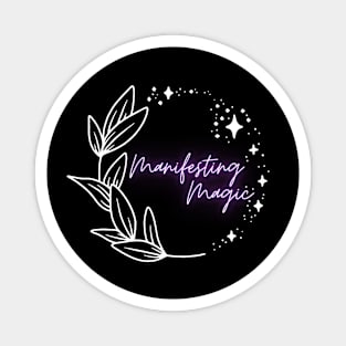 Manifesting Magic White Design Magnet